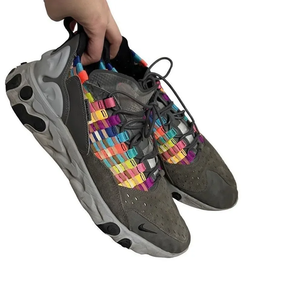 Nike React Sertu Grey Sneakers with Colorful Accents 12‎
